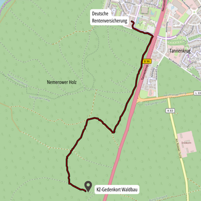 Bild vergr&ouml;&szlig;ern: Wanderweg zum KZ-Gedenkort Waldbau